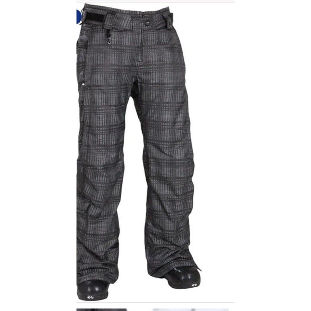 686 Women's Straight Leg Pants - Black Plaid